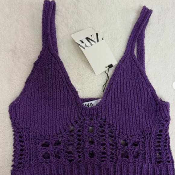 zara crochet top SIZE  L  6771/037/611 - Picture 2 of 3